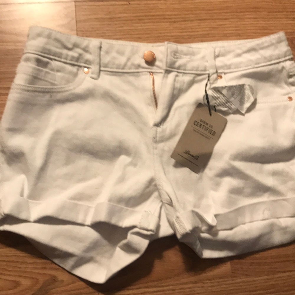 Denim white shorts